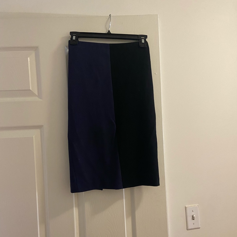 Black and Navy Alice and Olivia Pencil Skirt